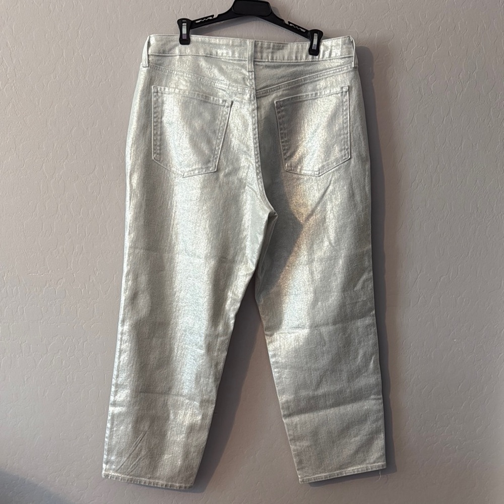 Old Navy Silver High Rise Jeans - Picture 3 of 6
